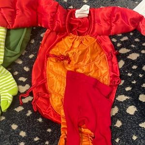 Baby lobster costume and tights